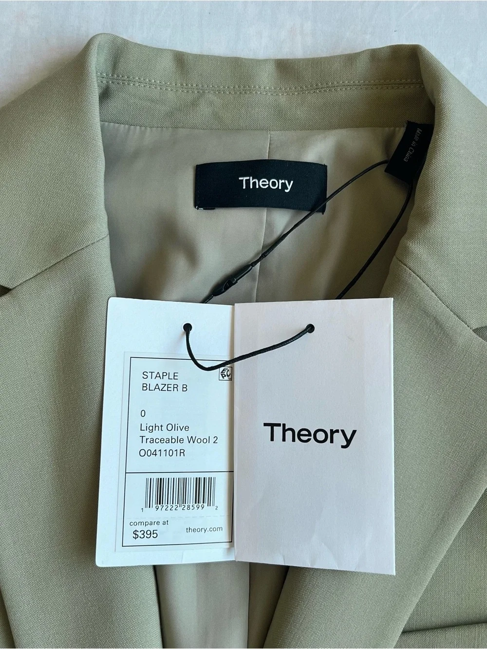theory sage green blazer - Picture 3 of 6